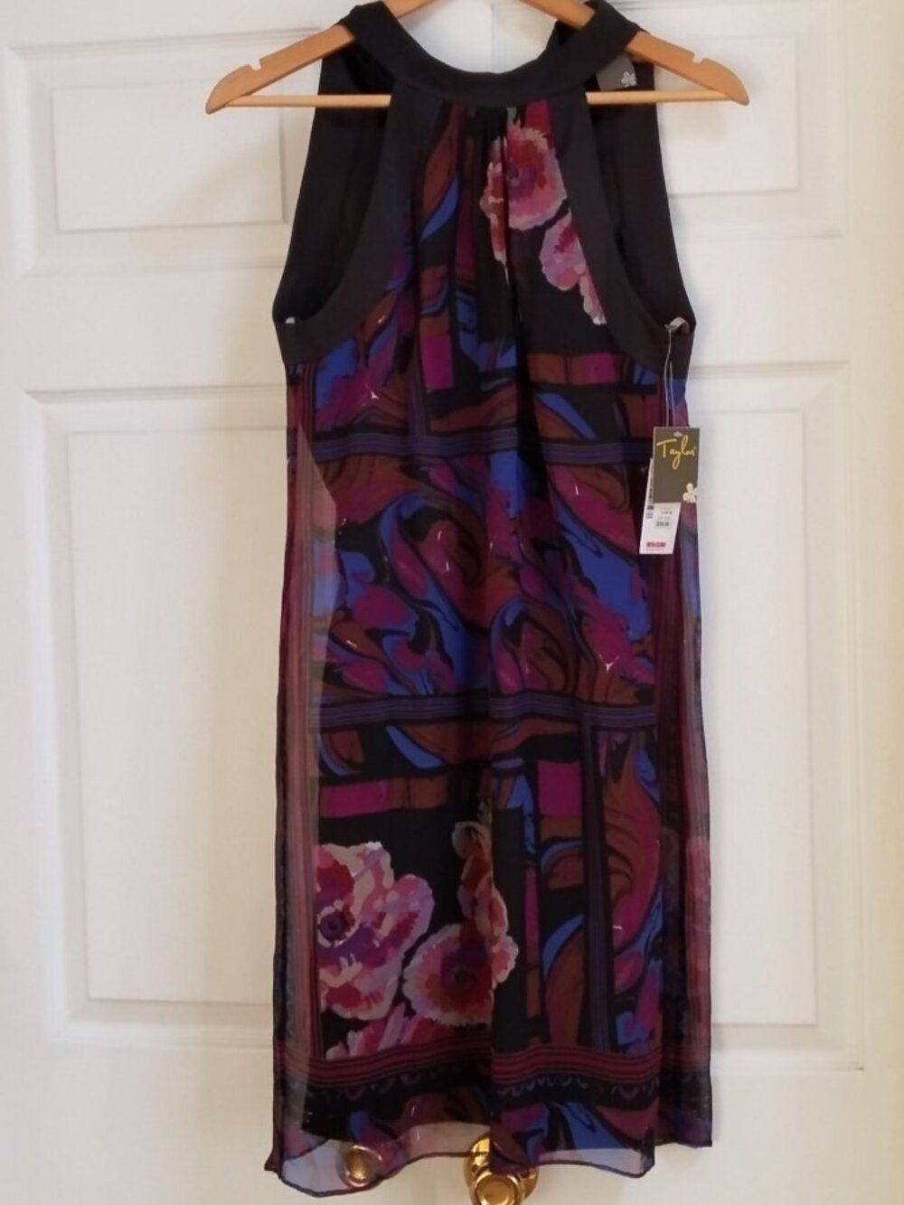 Taylor cocktail chiffon dress .